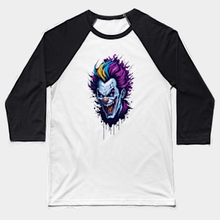 Grinning Nightmares - Sinister Clown Baseball T-Shirt